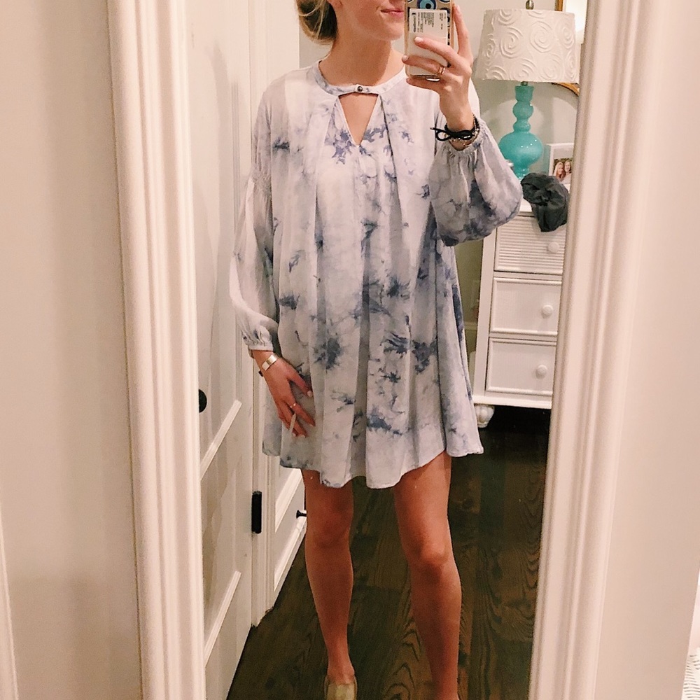 Umgee Long Sleeve Tie Dye Dress